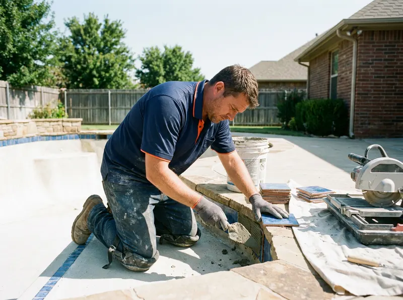 Waterline Tile Replacement in Jenks, OK
